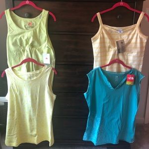 Set of four active tank tops